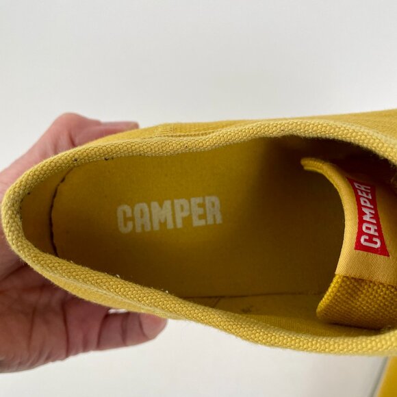 Camper Brutus Yellow Canvas Lace-Up Sneakers, Size 9 - Picture 12 of 12